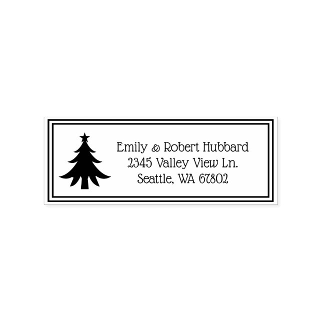 Christmas Themed Return Address Rubber Stamp (Imprint)