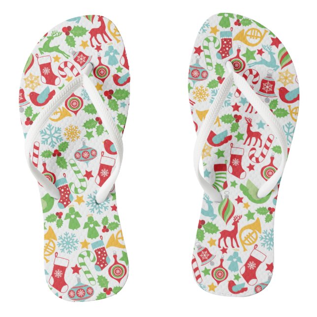 Christmas Themed Thongs (Footbed)