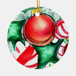 Christmas Things Ceramic Ornament