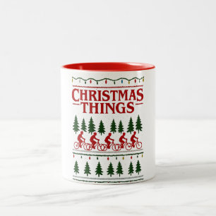 Christmas Things Vintage Movie Cosy Crewneck , TV  Two-Tone Coffee Mug