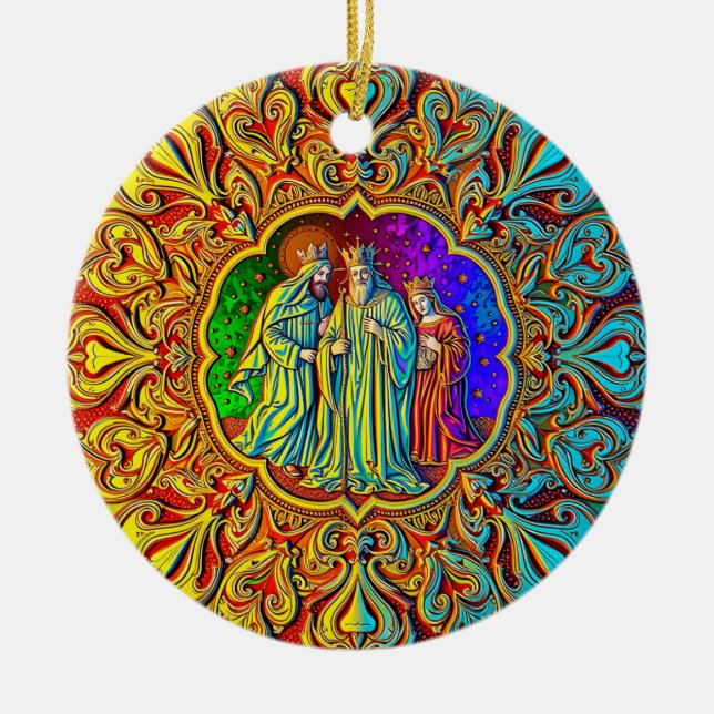 CHRISTMAS ~ Three Kings ~  Ceramic Ornament (Front)