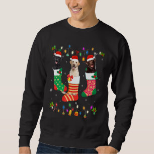 Christmas Three Labrador Retriever Dog In Christma Sweatshirt
