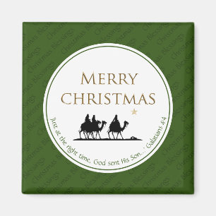 CHRISTMAS Three Wise Men Festive Scripture Magnet