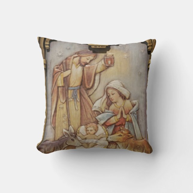 Christmas Throw Pillow/Baby Jesus Cushion (Front)