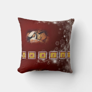 Christmas Throw Pillow, Jesus Christ Cushion