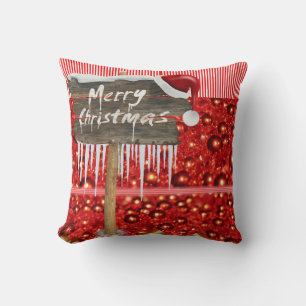 Christmas Throw Pillow, Merry Christmas Cushion