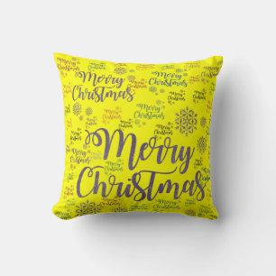 Christmas Throw Pillow, Merry Christmas Cushion