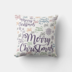 Christmas Throw Pillow, Merry Christmas Cushion