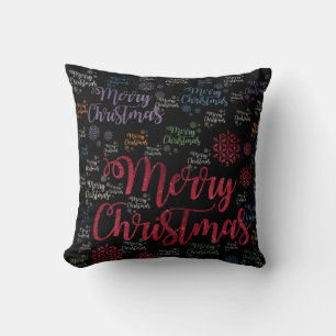 Christmas Throw Pillow, Merry Christmas Cushion