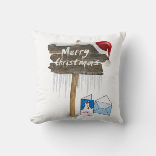 Christmas Throw Pillow, Merry Christmas Cushion