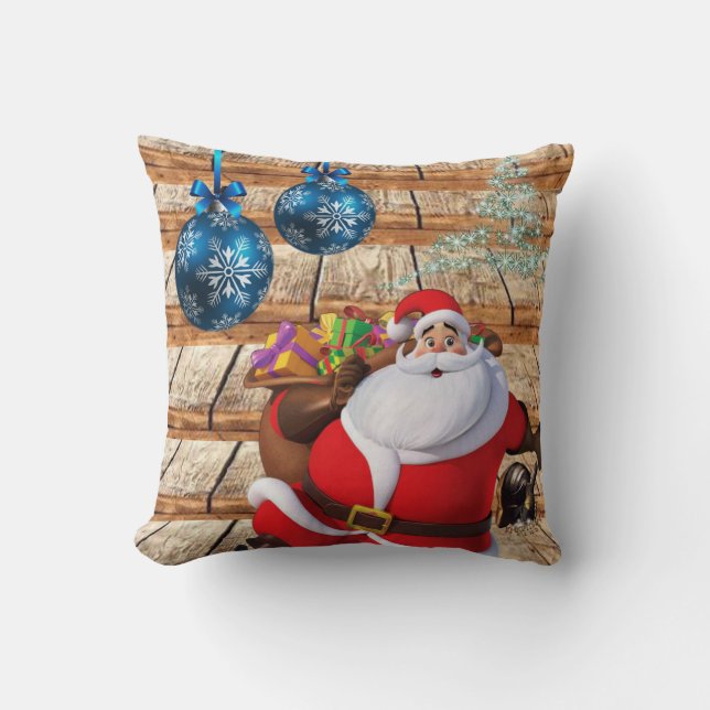 Christmas Throw Pillow Santa (Front)