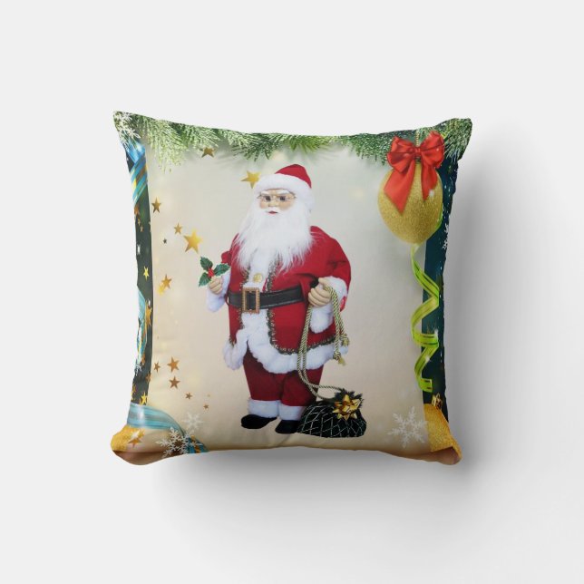 Christmas Throw Pillow Santa (Front)