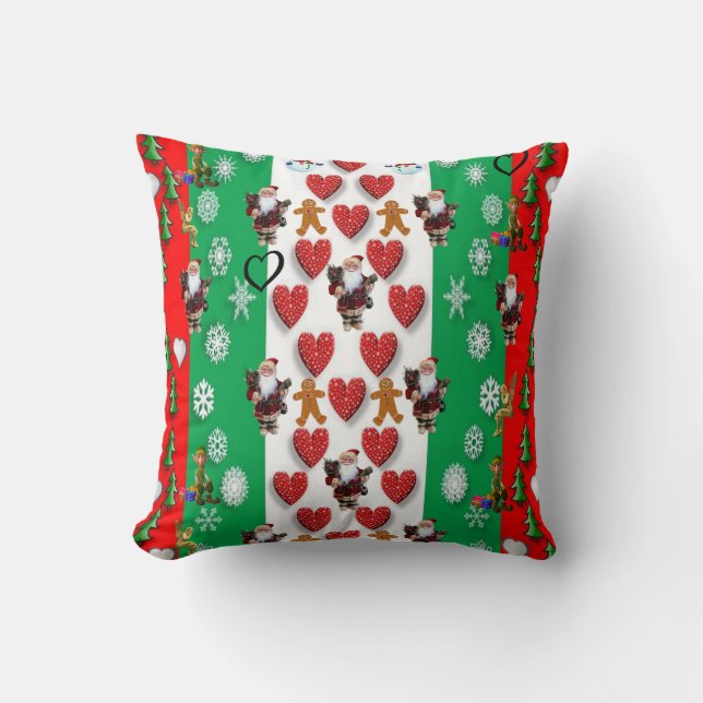 Christmas Throw Pillow Santa (Front)