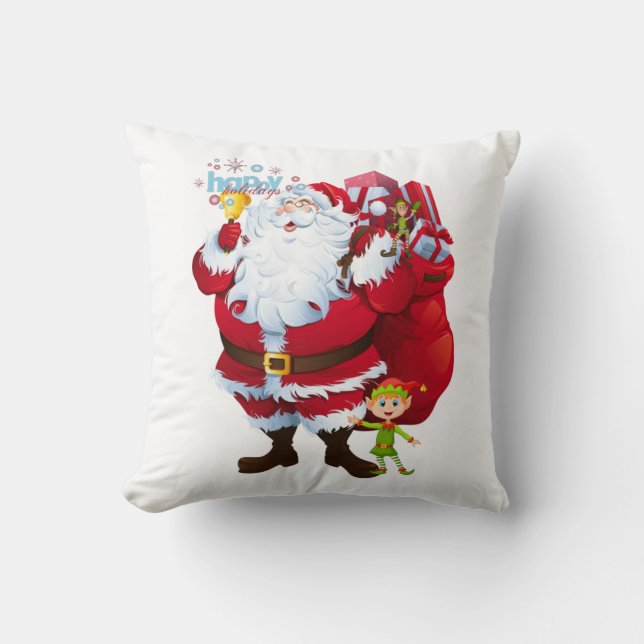 Christmas Throw Pillow Santa (Front)