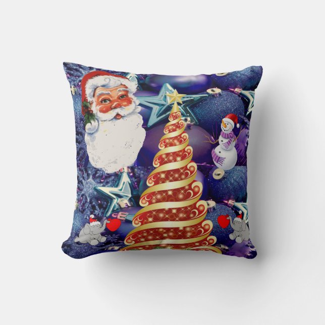 Christmas Throw Pillow Santa (Front)