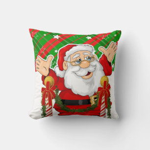Christmas Throw Pillow, Santa Cushion