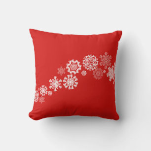 Christmas Throw Pillow-Snowflakes Cushion
