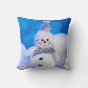 Christmas Throw Pillow/Snowman Cushion