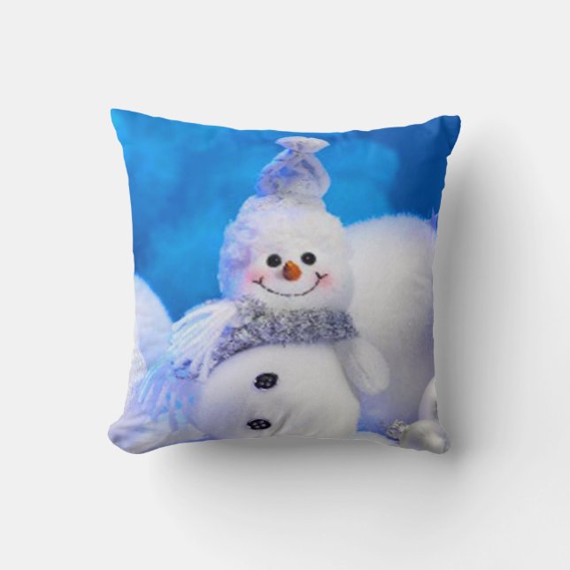 Christmas Throw Pillow/Snowman Cushion (Front)