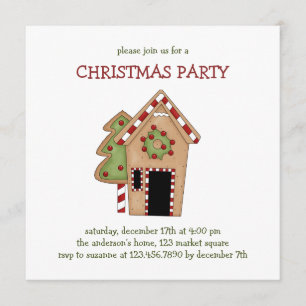 Christmas Thyme · Gingerbread House Invitation