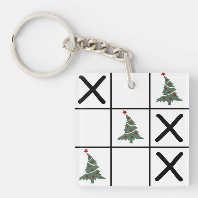 Christmas Tic Tac Toe Key Ring (Front)