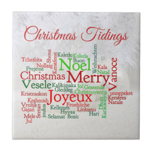 Christmas Tidings Around The World Ceramic Tile