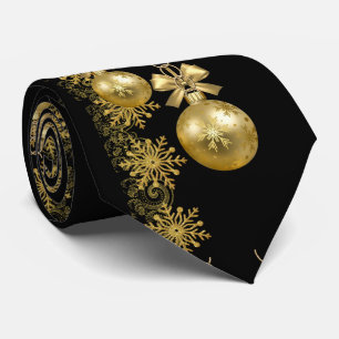 Christmas Tie, Gold Balls Tie