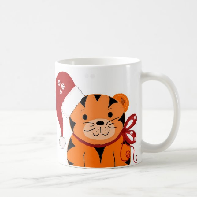 Christmas Tiger Coffee Mug (Right)