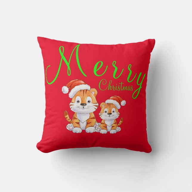  Christmas Tiger  Cushion (Front)