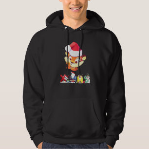 Christmas Tiger Face Tree Snow Pajama Xmas 2021  1 Hoodie
