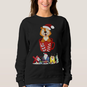 Christmas Tiger Face Tree Snow Pajama Xmas 2021  1 Sweatshirt