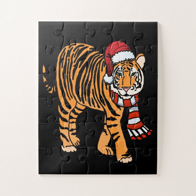 Christmas Tiger Jigsaw Puzzle (Vertical)