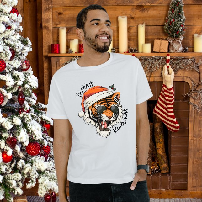 Christmas Tiger | Merry Roarmas Holiday T-Shirt  (Creator Uploaded)