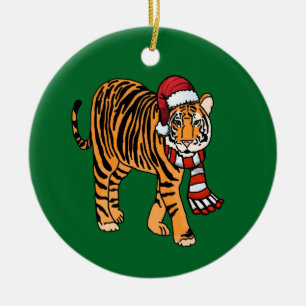 Christmas Tiger Ornament