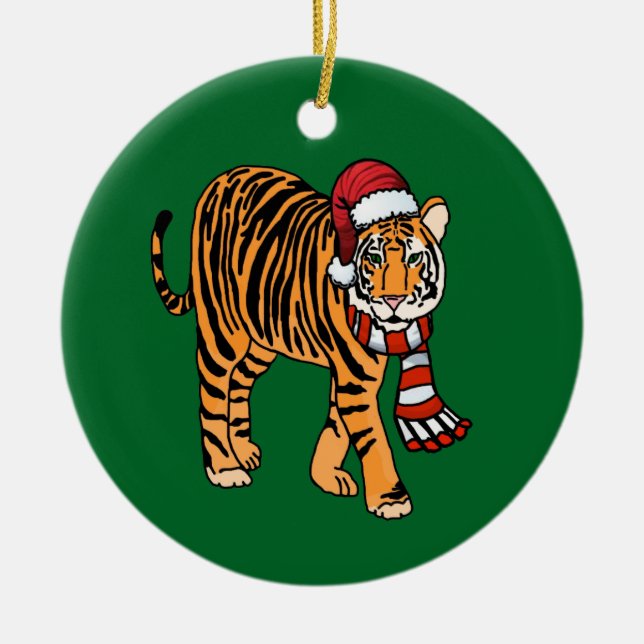 Christmas Tiger Ornament (Front)