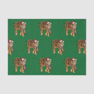 Christmas Tiger Tissue Paper