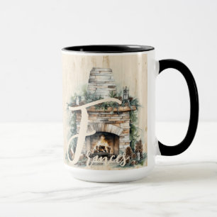 Christmas Time Alphabet Customisable Mug