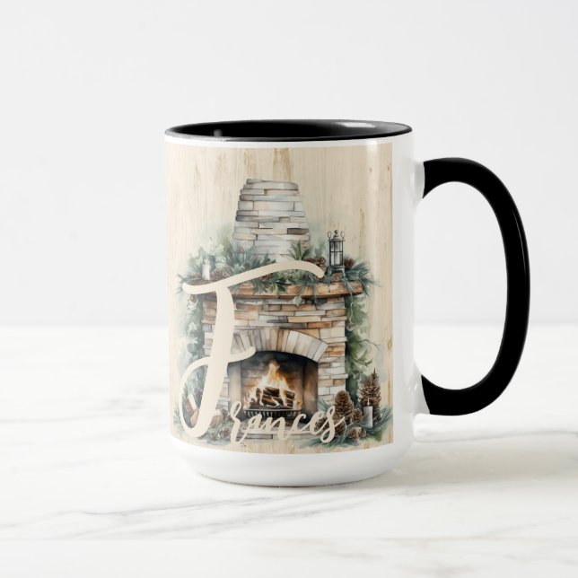 Christmas Time Alphabet Customisable Mug (Right)