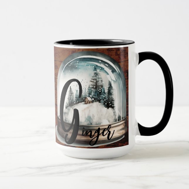 Christmas Time Alphabet Customisable Mug (Right)