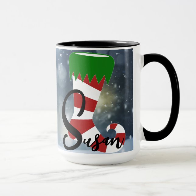 Christmas Time Alphabet Customisable Mug (Right)