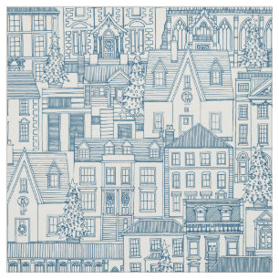 christmas time blue pearl fabric