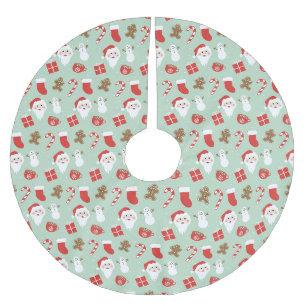 Christmas Time   Brushed Polyester Tree Skirt