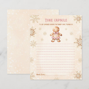 Christmas Time Capsule Card Girl Baby Shower