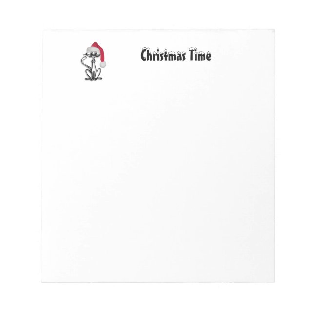 Christmas Time Cat Notepad (Front)