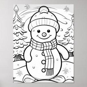 Christmas Time Colouring Poster