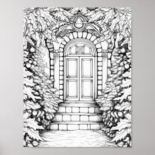 Christmas Time Colouring Poster