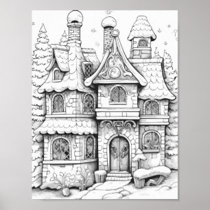 Christmas Time Colouring Poster