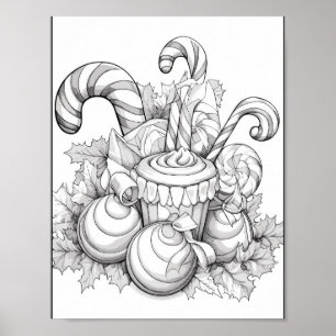 Christmas Time Colouring Poster