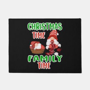 Christmas time Family time,Christmas family design Doormat