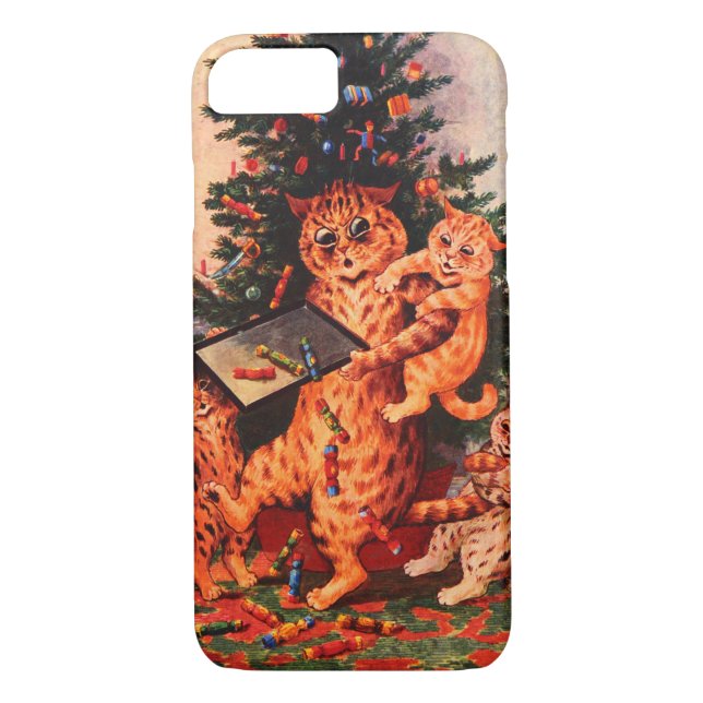 Christmas Time in Catland Louis Wain Case-Mate iPhone Case (Back)